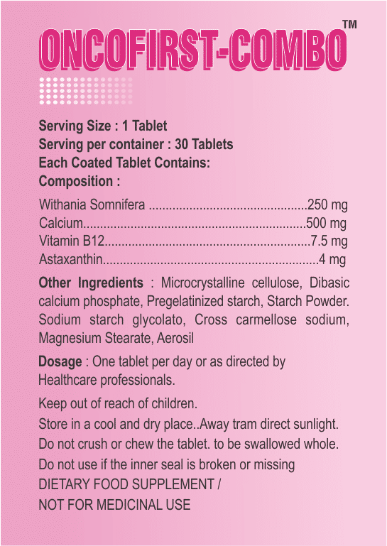 Withania Somnifera With Vitamin B12 And Astaxanthin Tablet