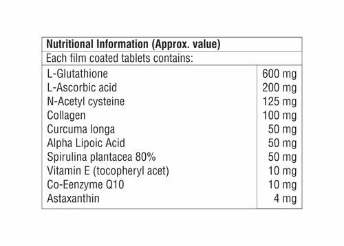 L-Glutathione With Curcuma Longa And Astaxanthin Tablet