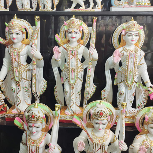 Ram Darbar Marble Murti Statue