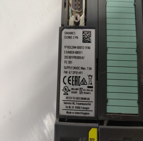 SIEMENS 6SL3244-0BB12-1FA0 SINAMICS CONTROL UNIT