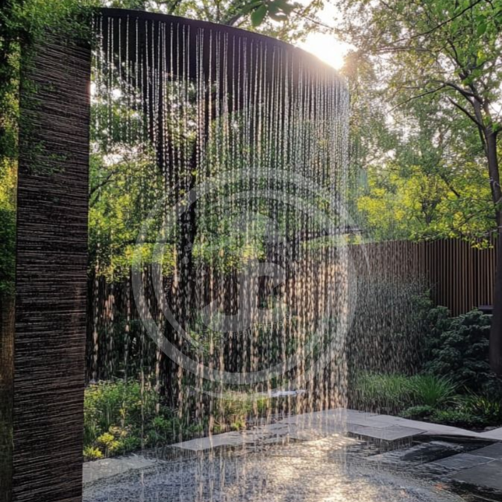 Designer String Fountain - Eco-Friendly Material Blend, Indoor Specification | Modular Element Customization for Emotion Representation, Smart City Integration