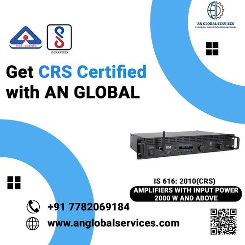 CRS CERTIFICATION FOR AMPLIFIERS WITH INPUT POWER 200W AND ABOVE