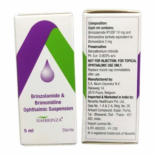 Fdc Of Brinaolamide And Brimonidine Ophthalmic Suspension - Product Type: General Medicines