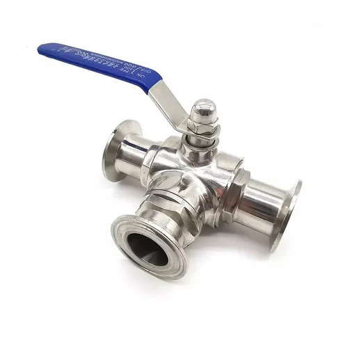 3 Way Stainless Steel Tri Clover End Ball Valve