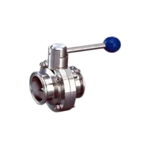 Stainless Steel Tri Clover End Butterfly Valve - Color: As Per Availability