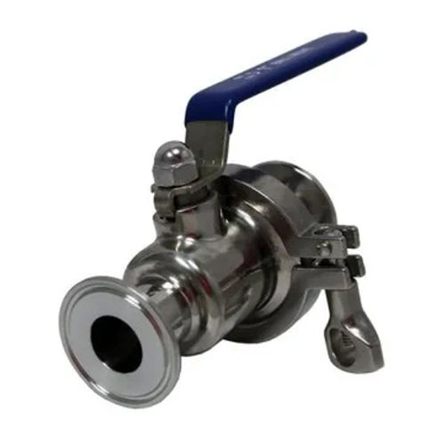 Tri Clover End Ball Valve - Color: As Per Availability