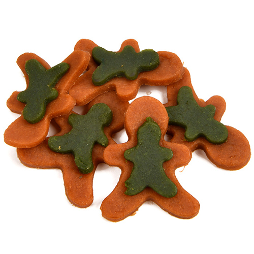 Gingerbread Man Shape Chicken with Green Tea OEM Christmas Dog Treats Factory Dog Snacks Factory