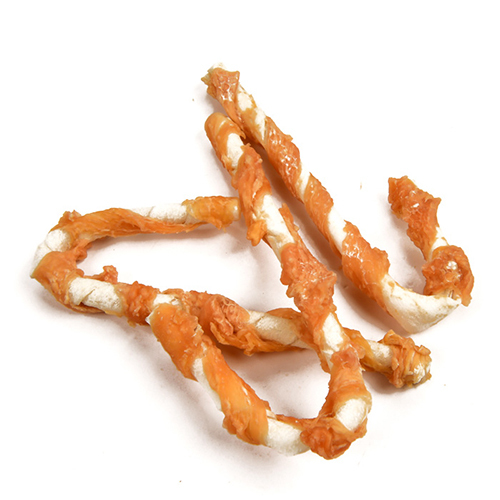 Rawhide Stick Twined By Chicken OEM Christmas Dog Treats Supplier Dog Snacks Factory