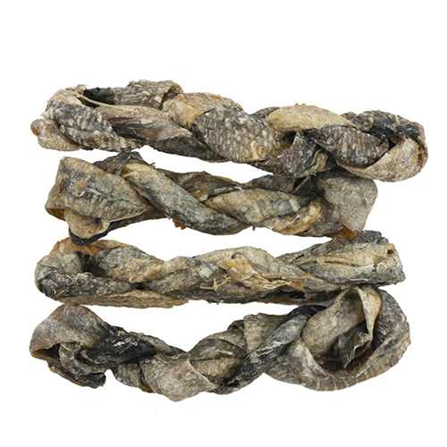 Fish Skin Plait Low Calorie Dog Treats Supplier OEM Fish Skin Dog Snacks Factory