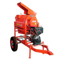 Engine Model Multicrop Thresher - Sturdy Metal, 400-800 Kg/hr Capacity | 10 Hp Petrol Engine, Orange Paint Coating, 6-month Warranty