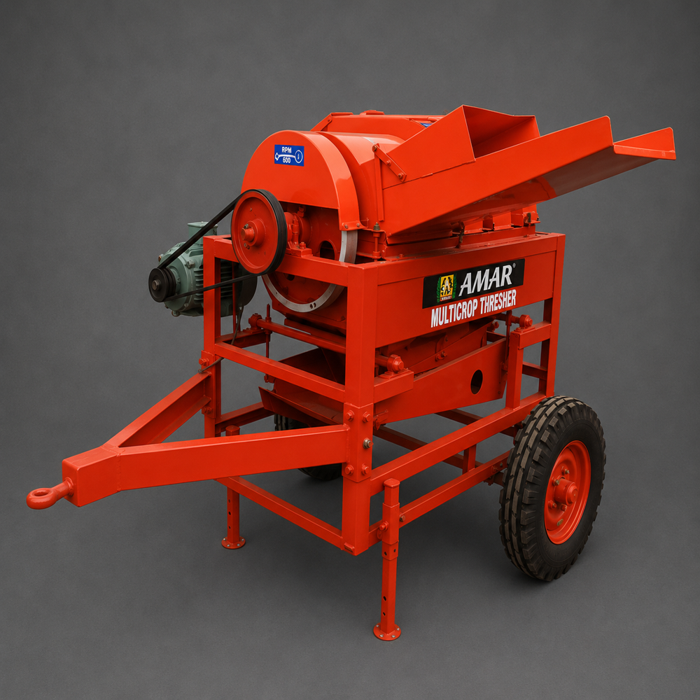 Electric Motor Model Multicrop Thresher - Capacity: 1000-1500 Kg/Hr