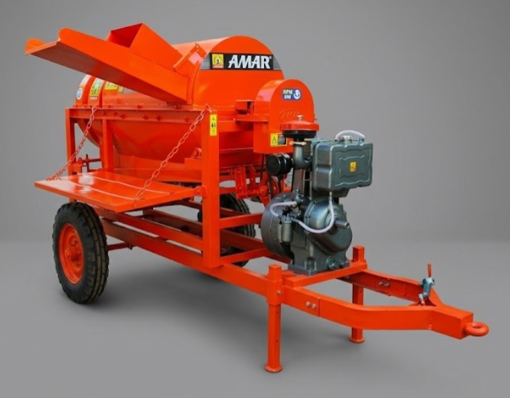 Engine Model Paddy Rice Thresher - Capacity: 400-800 Kg/Hr