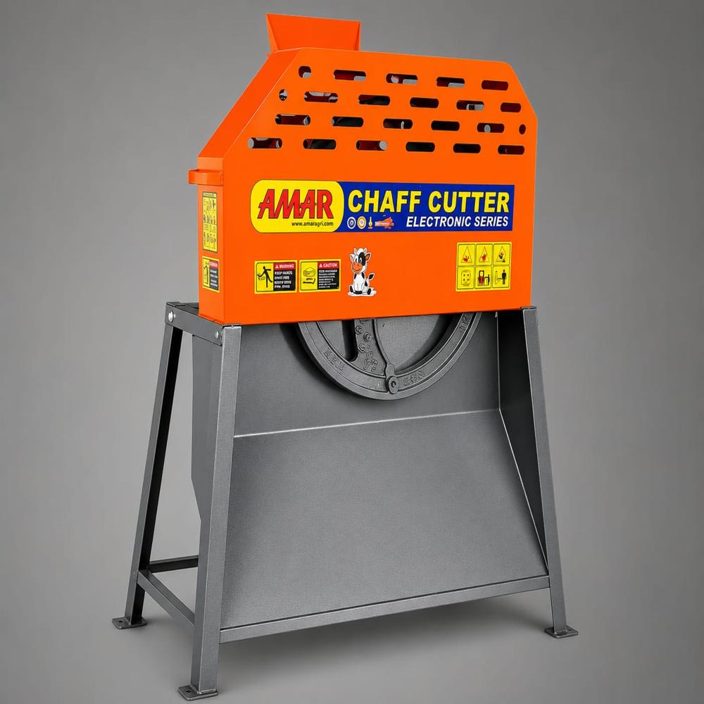 1 HP Jaali Model Toka Chaff Cutter - Stainless Steel, Side Chain Drive | Durable Design, Agricultural Use, Warranty Included
