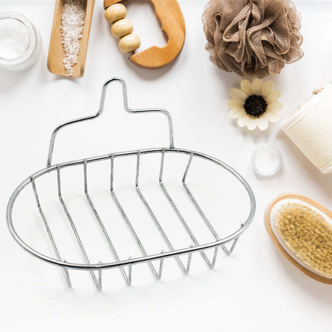 KITCHEN BATHROOM STAINLESS STEEL SOAP DISH HOLDER (17637)