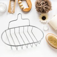 KITCHEN BATHROOM STAINLESS STEEL SOAP DISH HOLDER (17637)