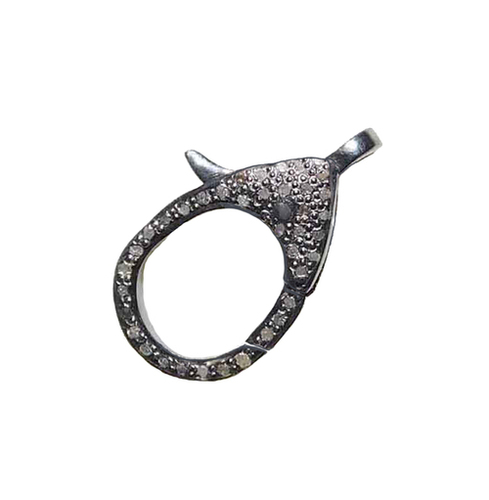 Sterling Silver Unique Handmade Pave Diamond Clasp Lock - Gender: Children