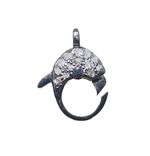 925 Starling Silver Pave Diamond Small Clasp Lock