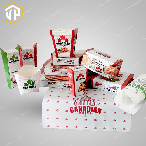 Food Packaging Boxes For Restaurant / Cafe / QSR / All Types Of Food Packaging Box / pizza / Wrap / Chicken Box/ Chicken Popcorn Box