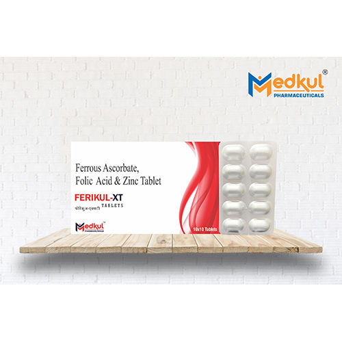 Ferrous Ascorbate 100 mg  Folic Acid 1.5 mg & Zinc 22.5 mg Tablets