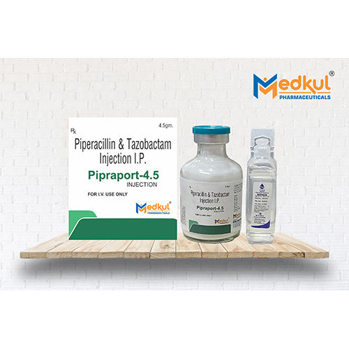 Pipraport 4.5 Inj - Ingredients: Piperacillin Sodium I.P. 4000 Mg & Tazobactam Sodium I.P 500 Mg Injection