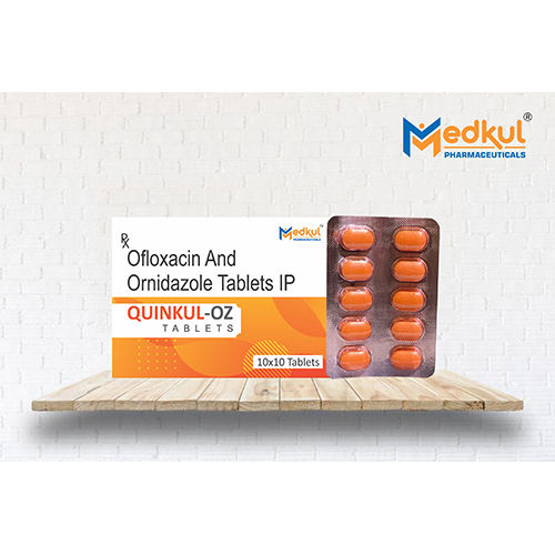 Ofloxacin 200 mg  Ornidazole 500 mg Tablets