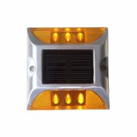 Aluminum Solar Studs - 132x122x75 Mm, Silver Color, Manual Function For Road Safety