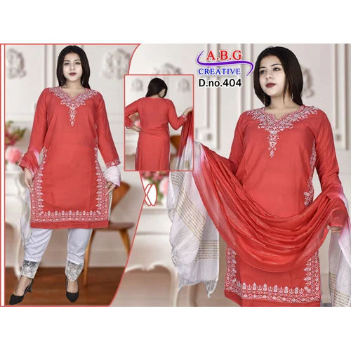 Washable Ladies Straight Kurti With Pant Set