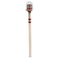 Solar Road Delineator - Abs And Metal, 16.5 Inch Height X 9 Cm Diameter, White Color - Manual Function, Solar Powered, Road Safety Profile Recorder