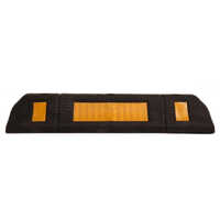 Wheel Stopper - Rubber, 600x1200x100 Mm, Black And Yellow | Manual Parking Safety, Industrial And Road Use, 3.5 Kg Weight