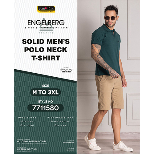 Mens Polo T-Shirt Solid