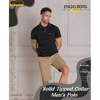 Mens Solid Tipped Polo T-Shirt
