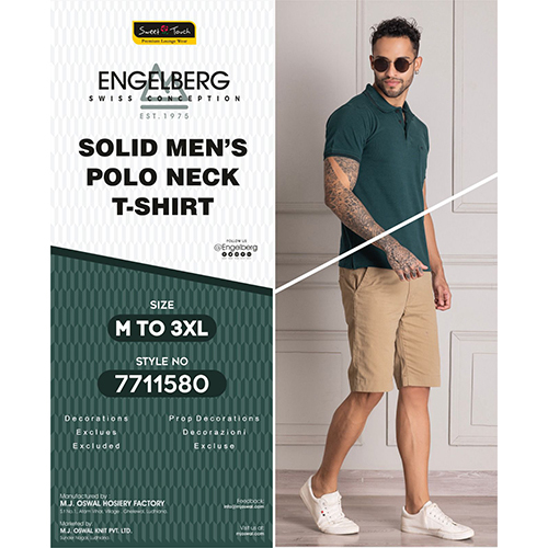 Mens Solid Polo T-Shirt