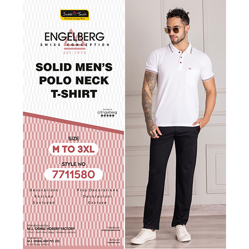 Classic Solid Polo Neck T-Shirt