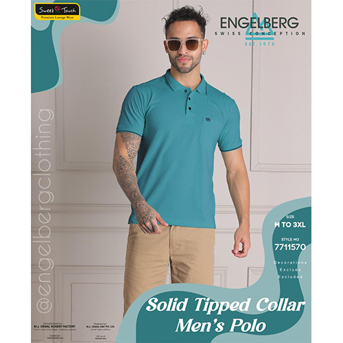 Solic Tipped Mens Polo T-Shirt