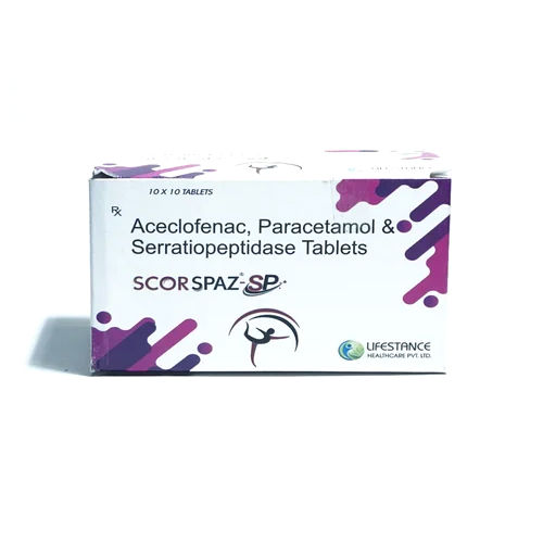 Aceclofenac Paracetamol And Serratiopeptidase Tablets General Medicines