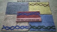 Cotton Spiral Door Mats - 16x24 Inches, Multi Coloured, Anti-slip, Quick Drying, Washable, Water Absorbent, Customizable Design Options