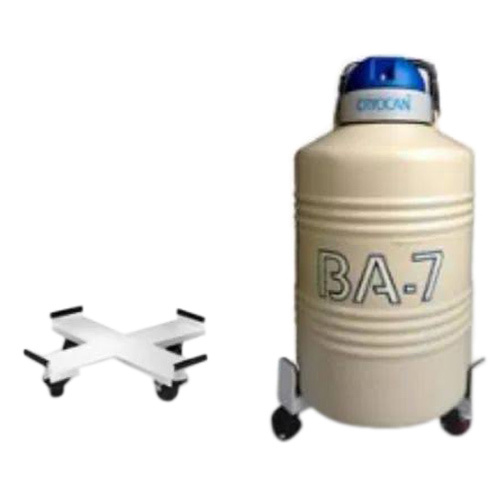 BA 7 Liquid Nitrogen Container And Roller Base Trolley