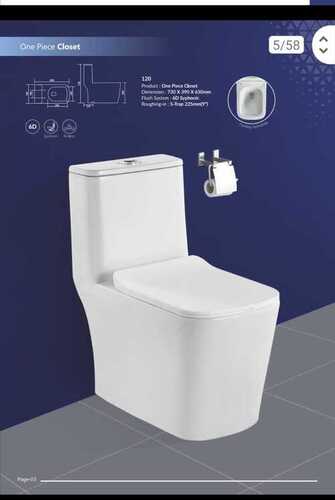 One Piece Toilet Seat - Color: White