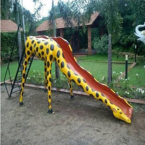 Outdoor Playground Fiberglass Giraffe Slide