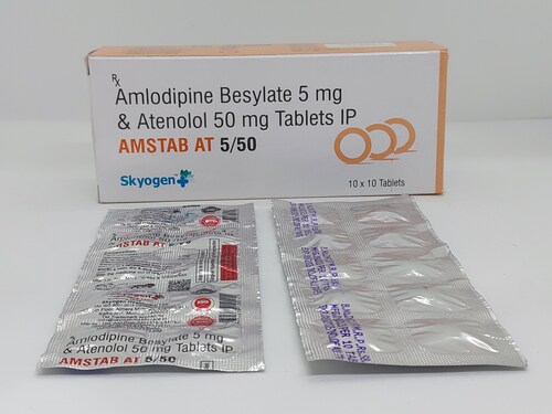 Amlodipine Besylate IP 5 MG+ Atenolol IP 50 MG