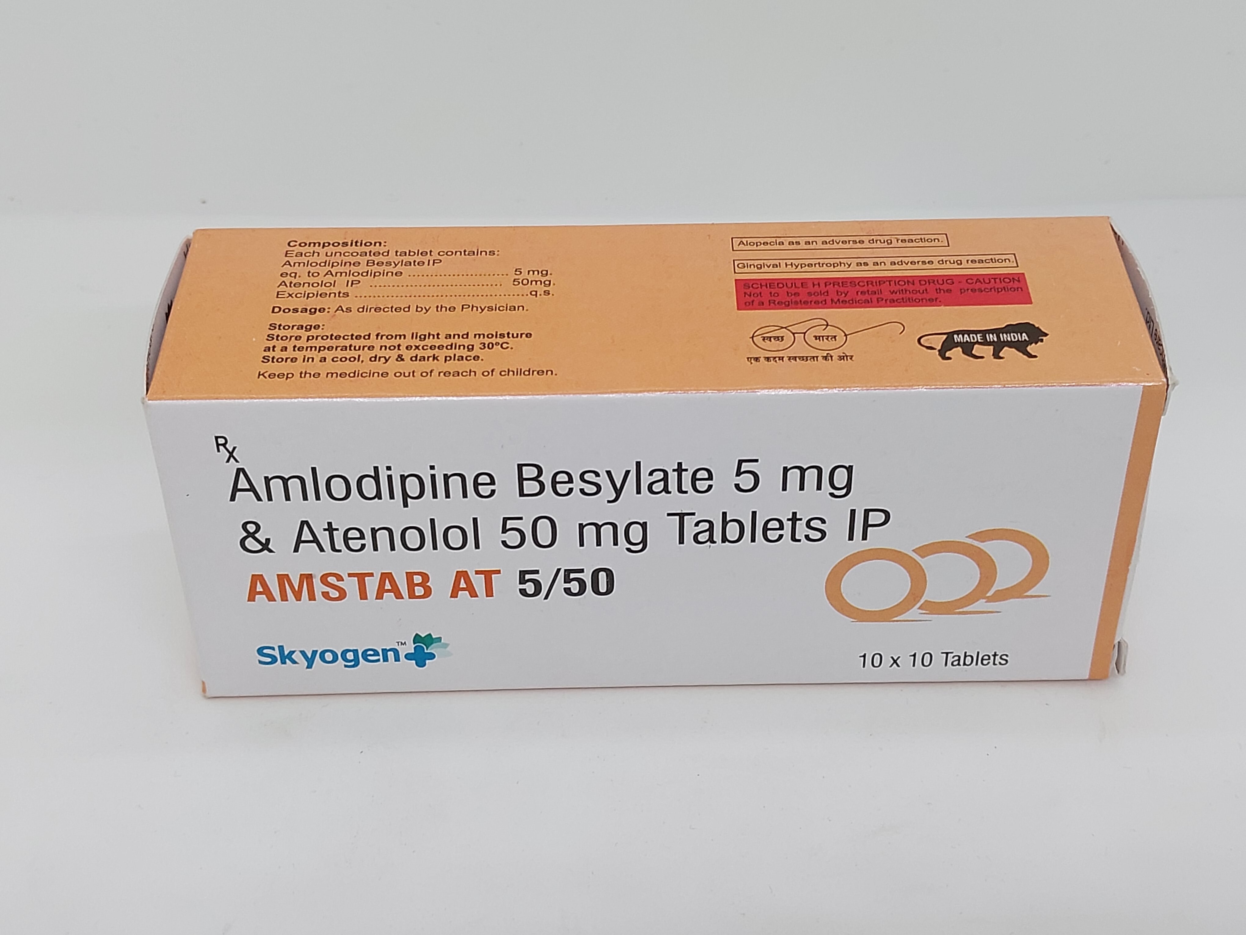 Amlodipine Besylate IP 5 MG+ Atenolol IP 50 MG