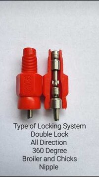 Poultry Nipple - Automatic Feeding System, 3 Inch Size, 90 Degree Design | Durable .10 Gsm Weight, 10 Year Longevity, Efficient Drinker