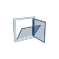 Upvc Tilt & Turn Windows - Lightweight, Uv Resistant, White | Customizable Size, Anti-corrosive, Multi-point Locking For Enhanced Security
