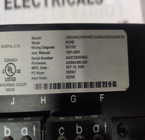 GE MULTILIN L90G00HCHF8FH6TL6UNXXSXXUXXW7W TRANSFORMER MANAGEMENT RELAY