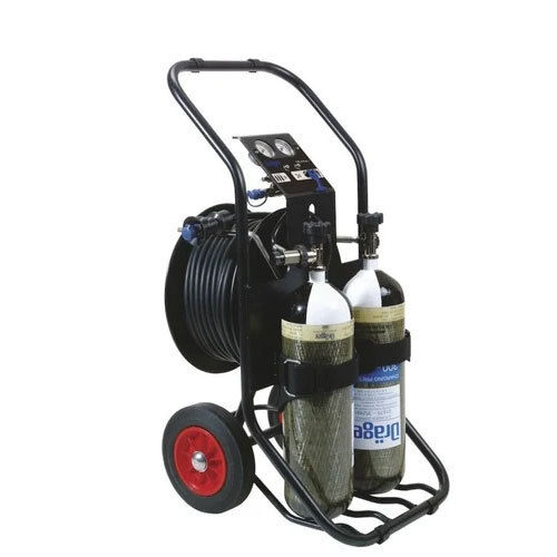 Drager Trolley Carbon Fibre Airline Breathing Apparatus For Chemical Tank, Toxic Spillages