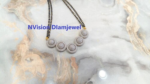 Natural Diamond Necklace Mangalsutra