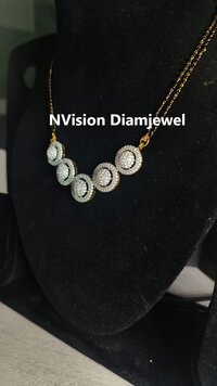 Natural Diamond Necklace Mangalsutra