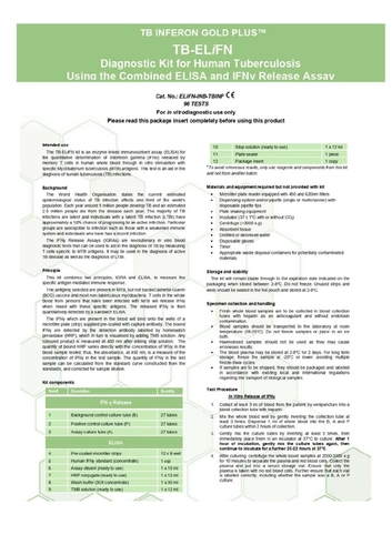 Biopanda TB Gold Plus Inferon Elisa Kit [Tuberculosis]