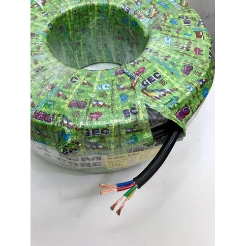 4 Core Round Multicore Cable - Color: Black