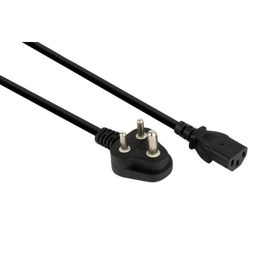 Black 1.2 Mtr Computer Power Cable